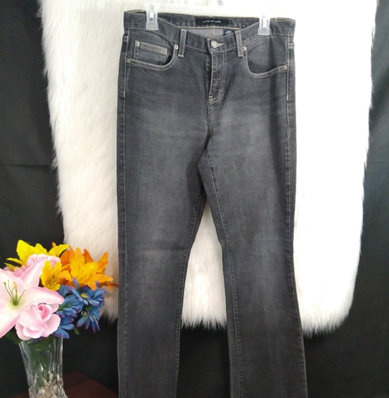 Calvin Klein Black Flare Leg Jeans Size 6 - Picture 1 of 13